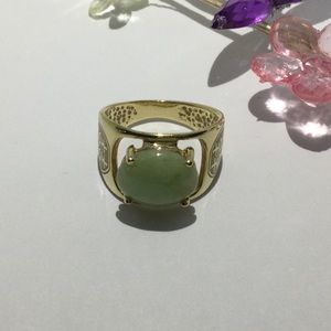 Jade 10K Gold Ring